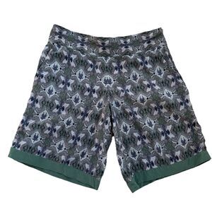 Tory Burch Merin Print Silk Shorts in Bedford Gray Womens Size 4